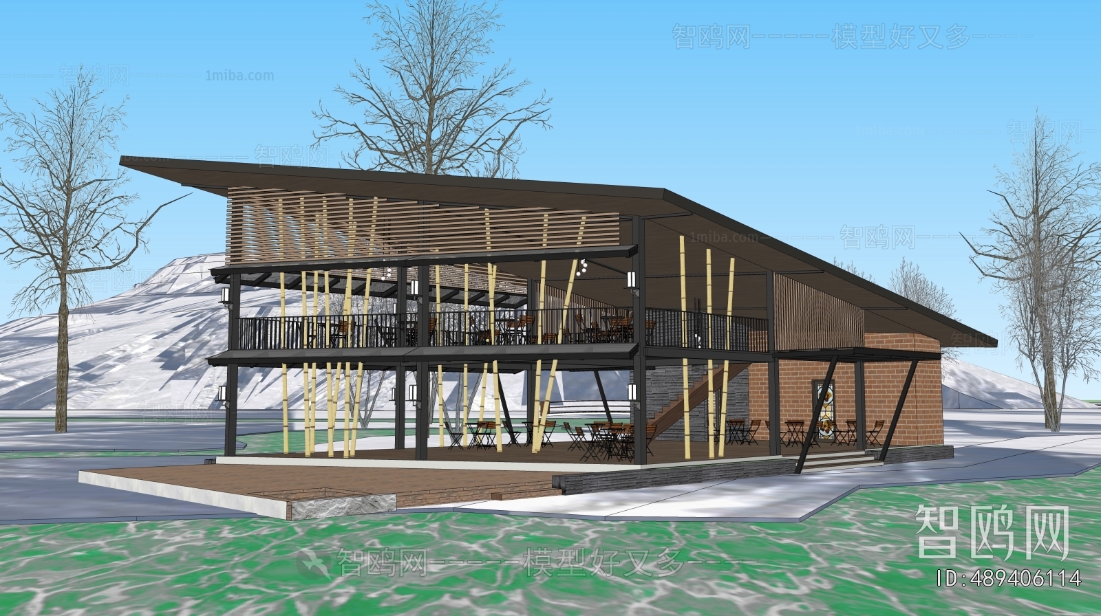 New Chinese Style Appearance Of Commercial Building