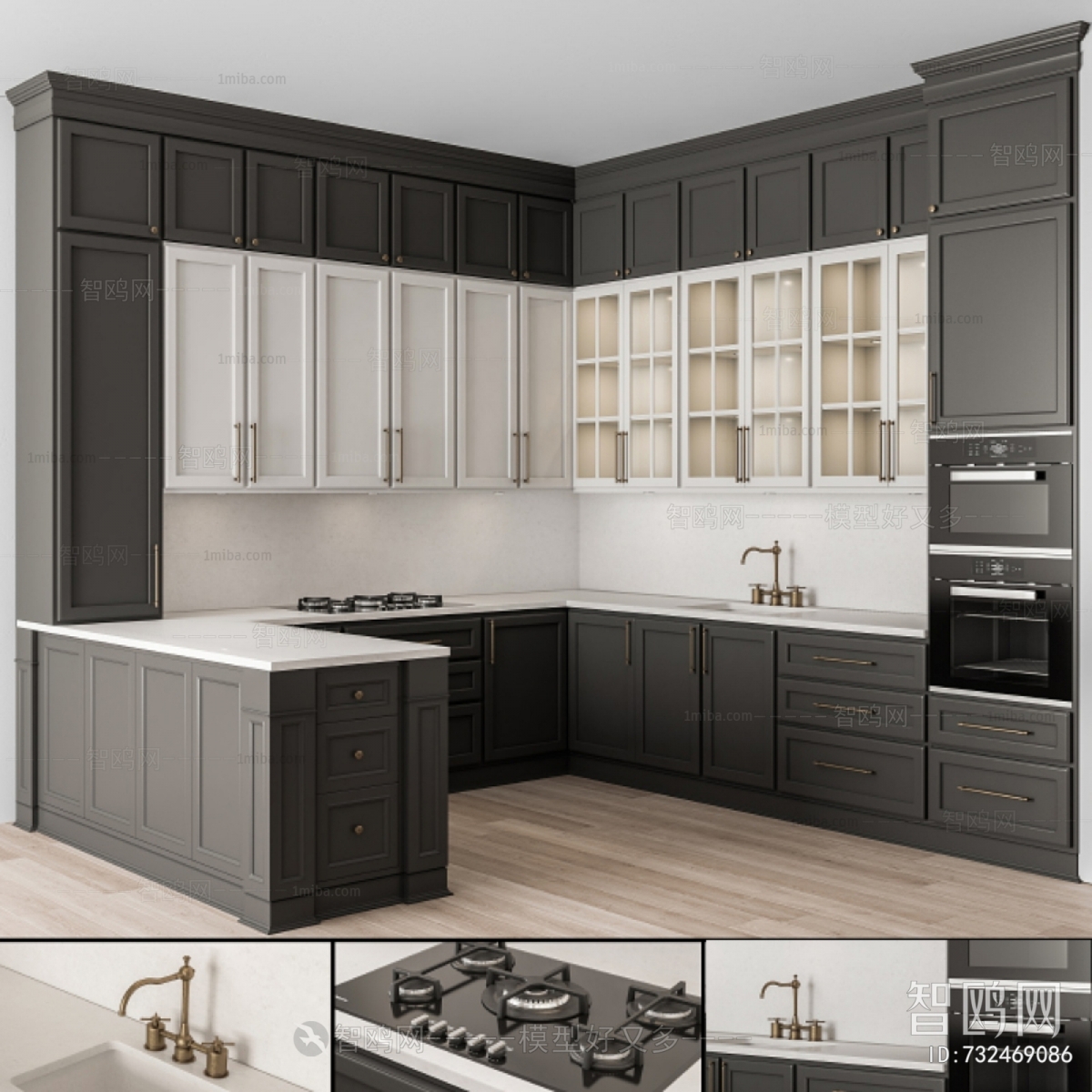 Simple European Style Kitchen Cabinet