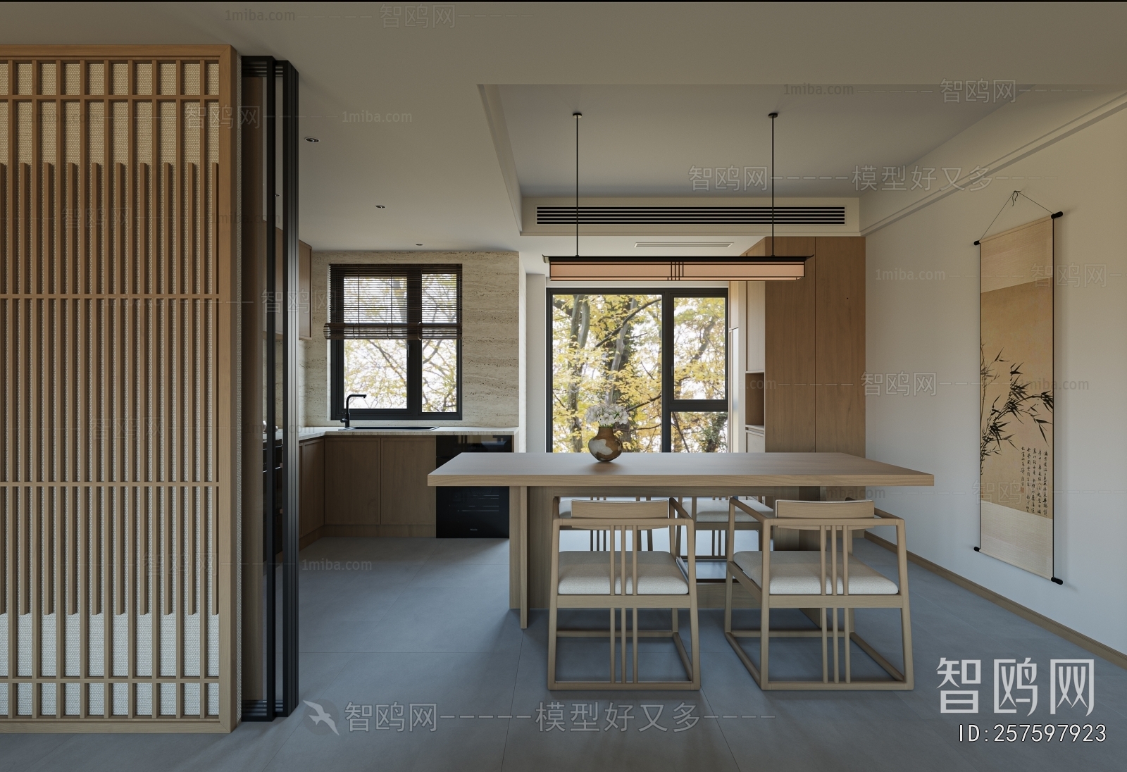 New Chinese Style Dining Room