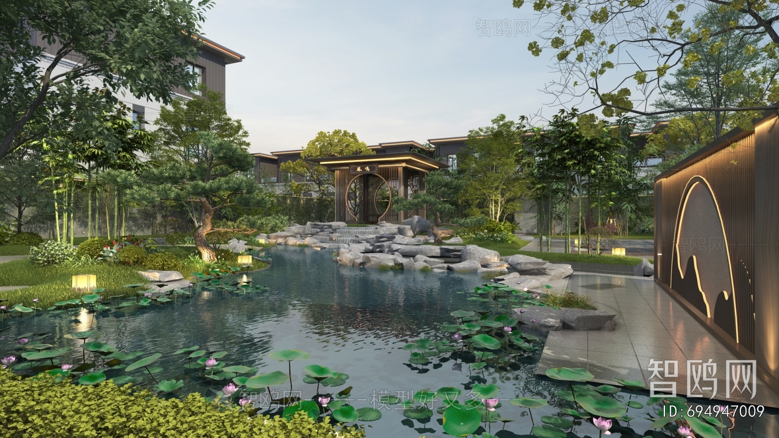 New Chinese Style Courtyard/landscape