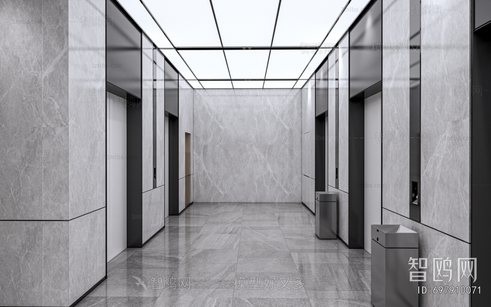 Modern Office Elevator Hall