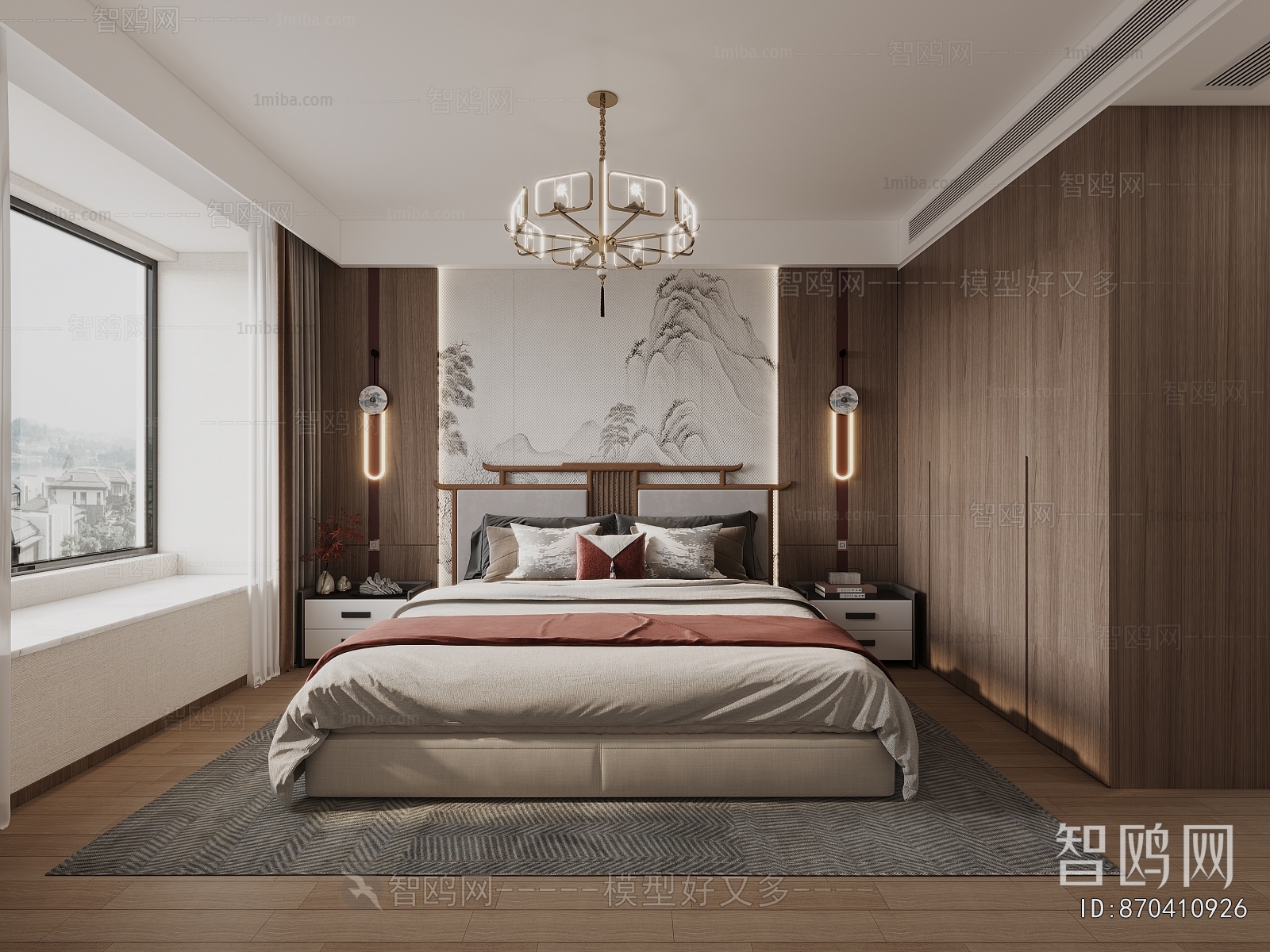 New Chinese Style Bedroom