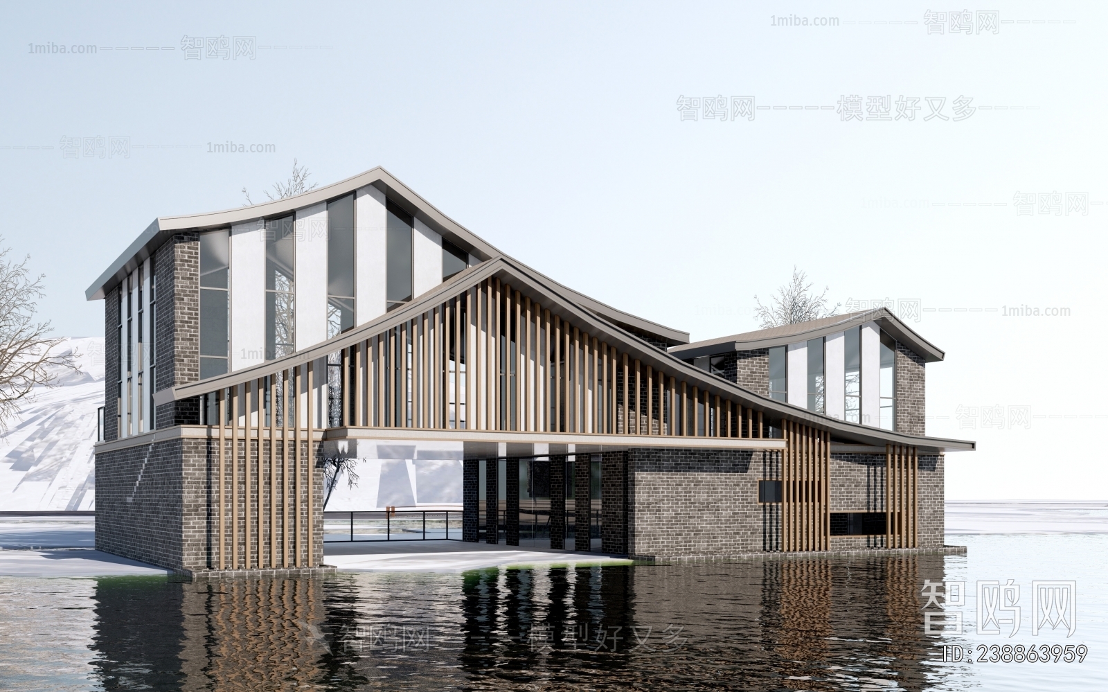 New Chinese Style Appearance Of Commercial Building