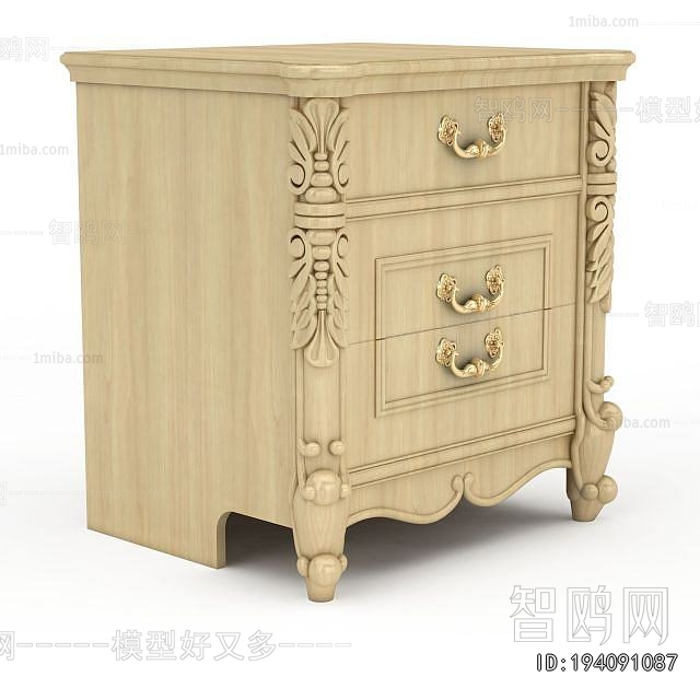 European Style Bedside Cupboard