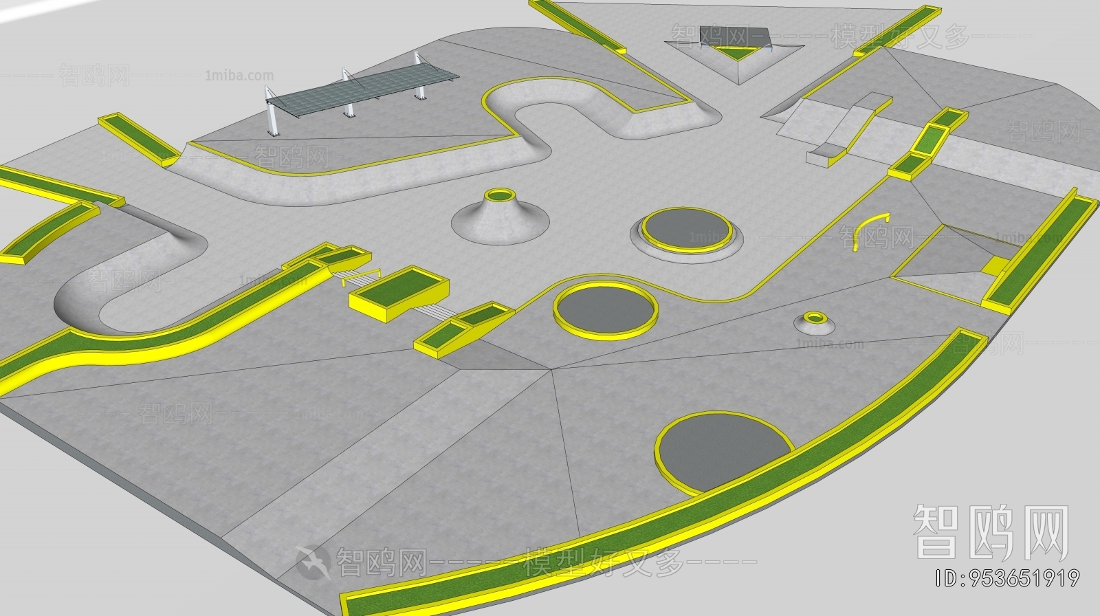 Modern Park Landscape