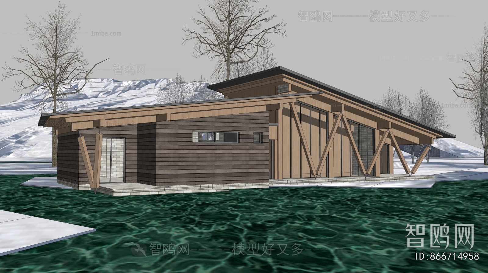 New Chinese Style Appearance Of Commercial Building