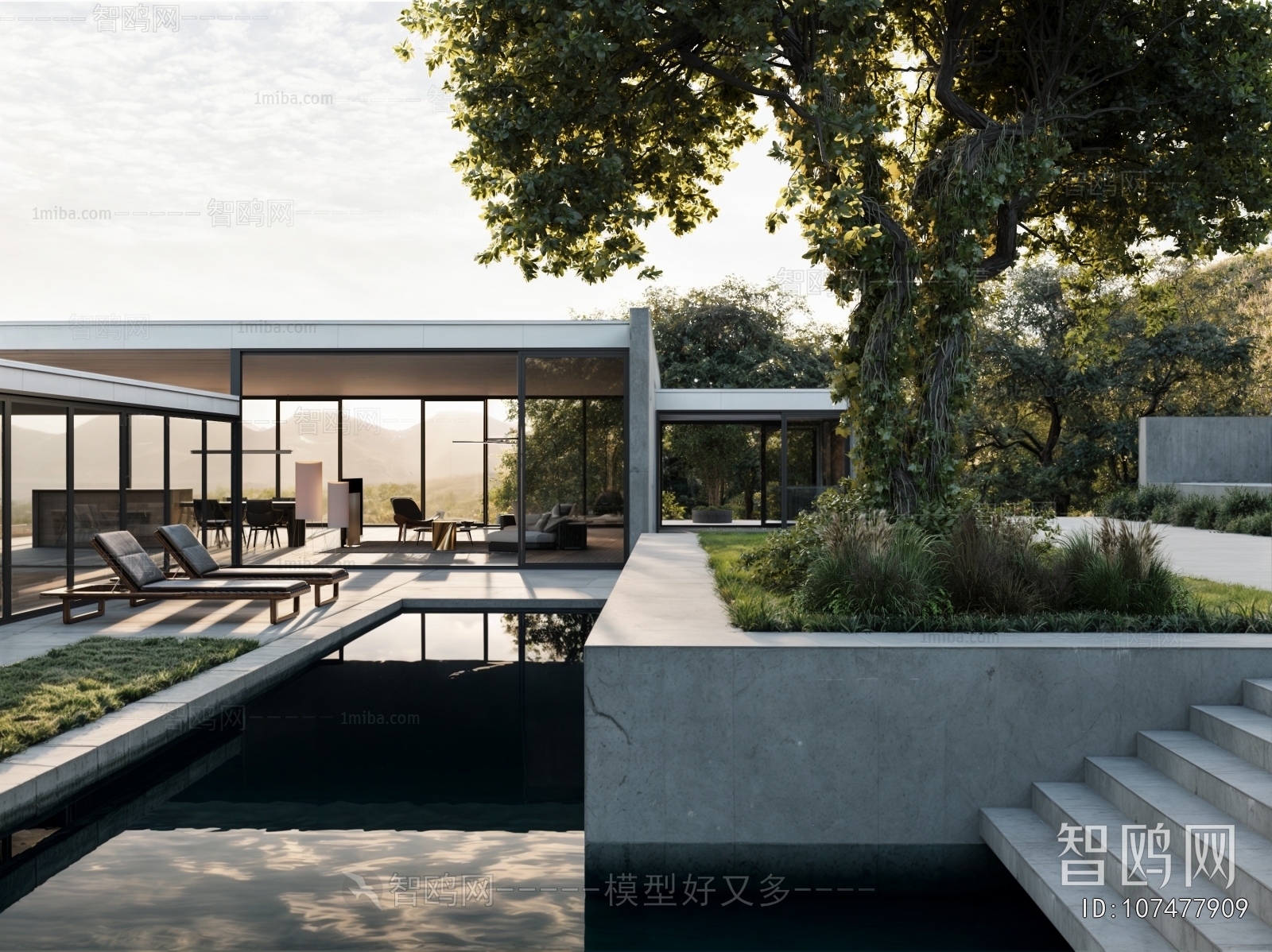 Modern Courtyard/landscape