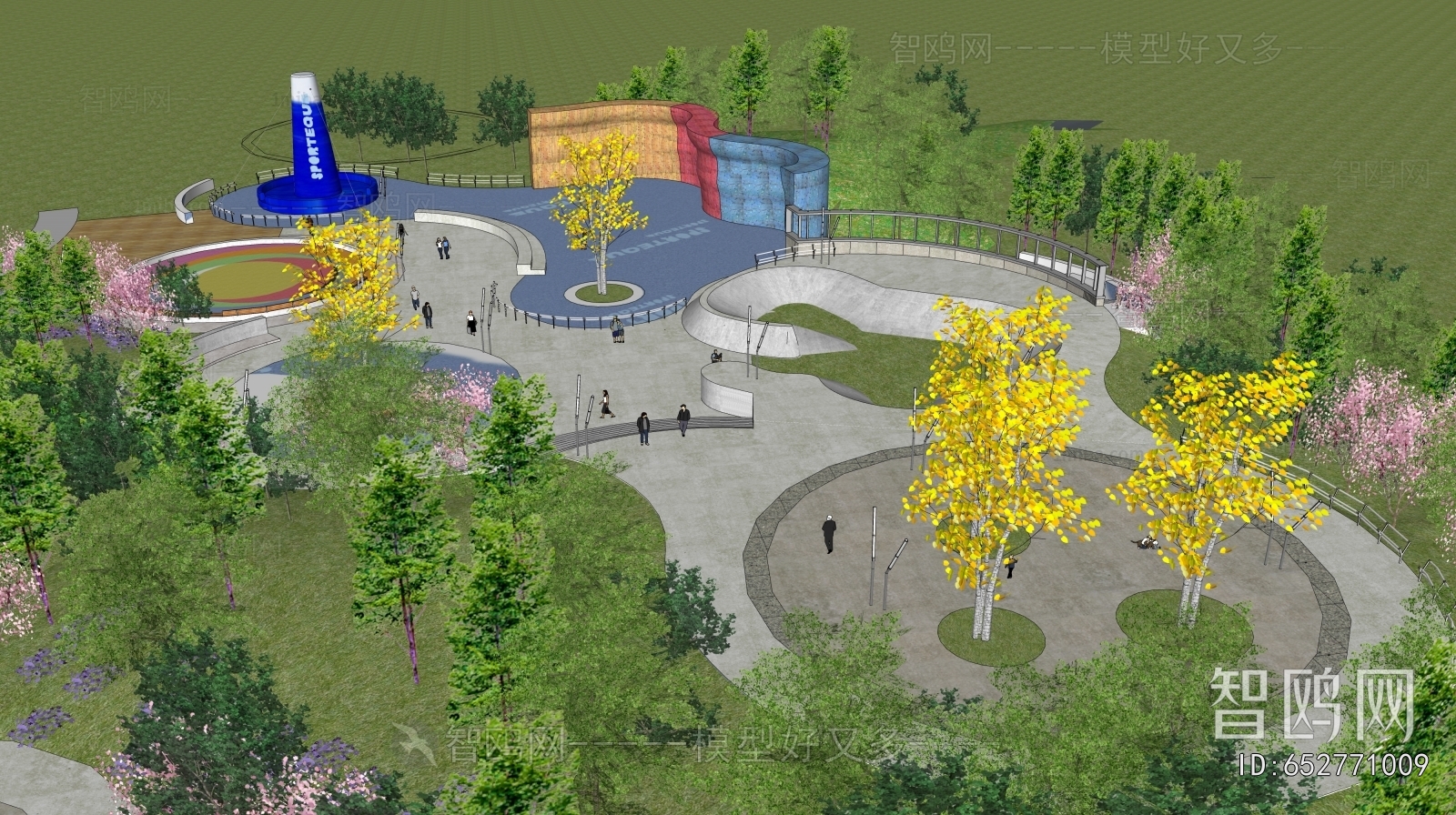 Modern Park Landscape