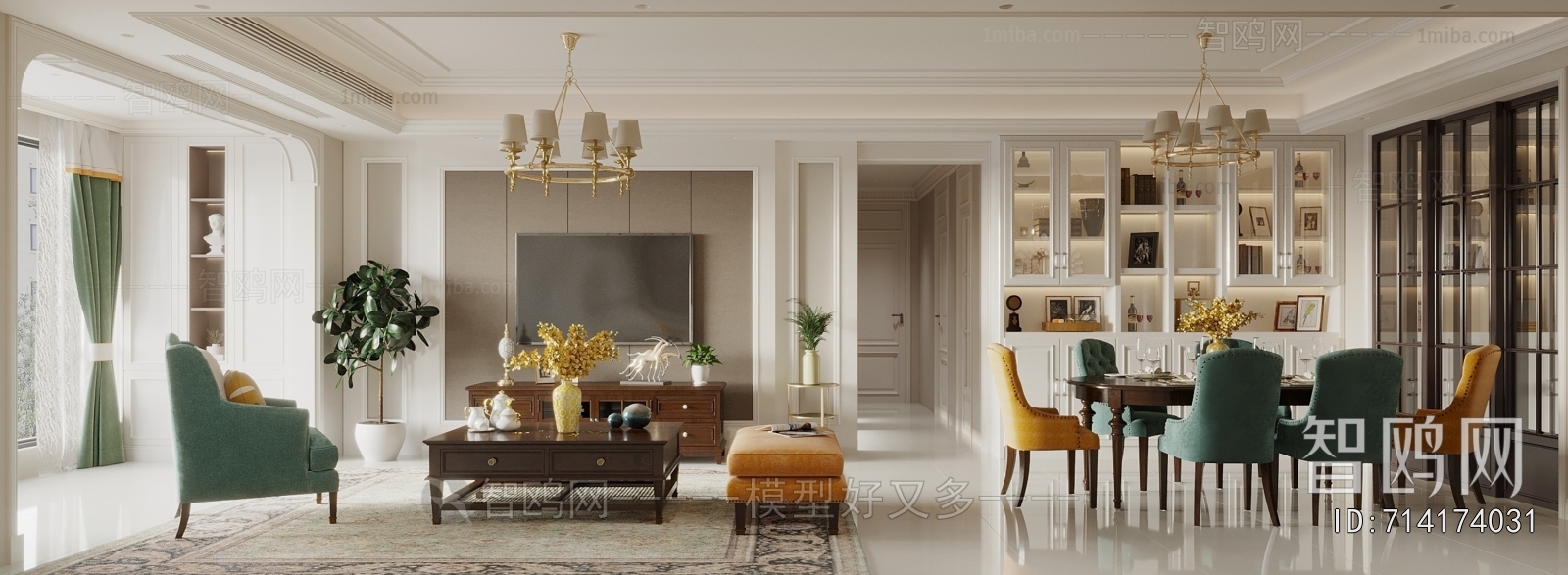 American Style A Living Room