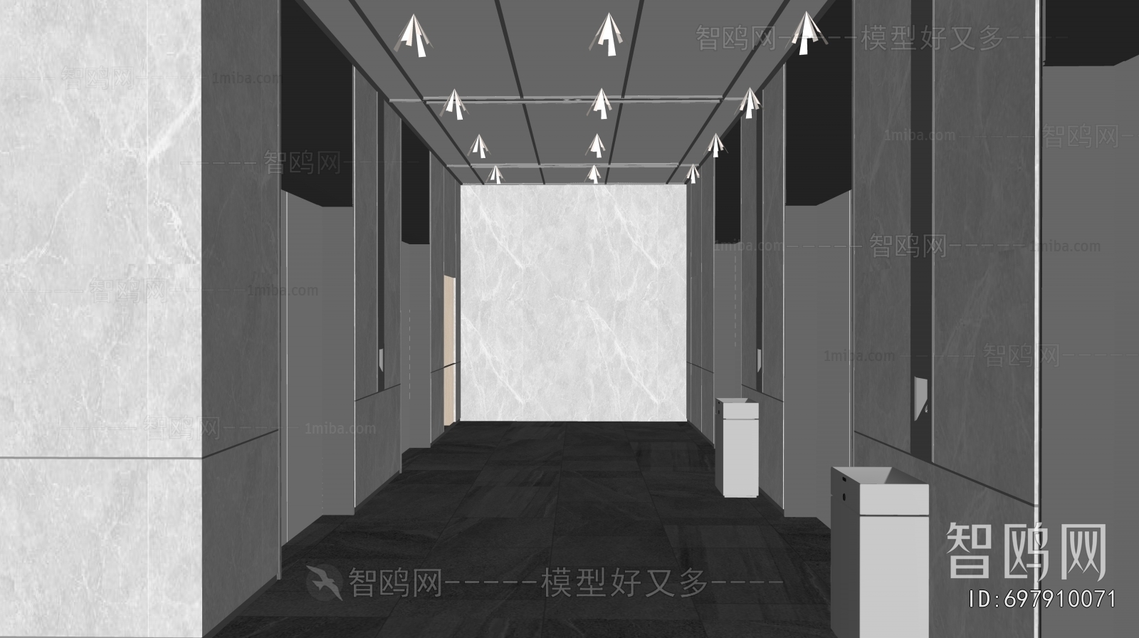 Modern Office Elevator Hall