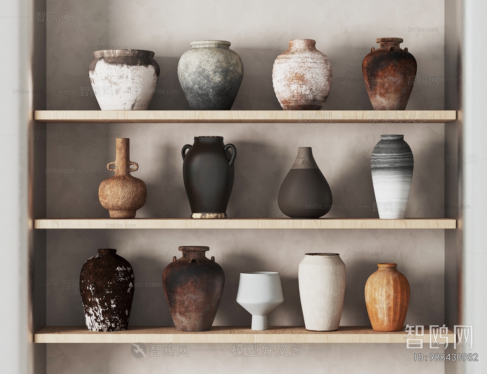 Wabi-sabi Style Clay Pot