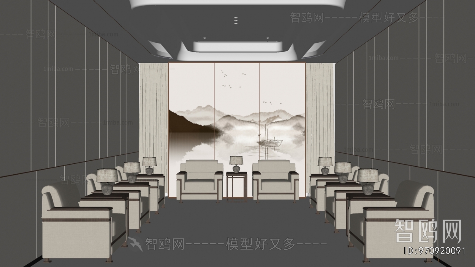 New Chinese Style Reception Room