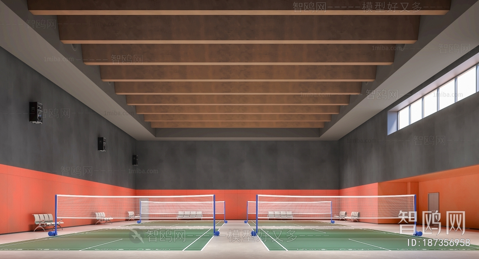 Modern Indoor Badminton Court