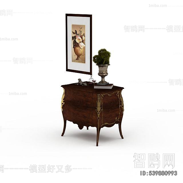 European Style Bedside Cupboard