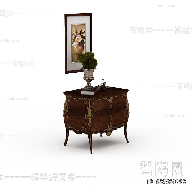 European Style Bedside Cupboard