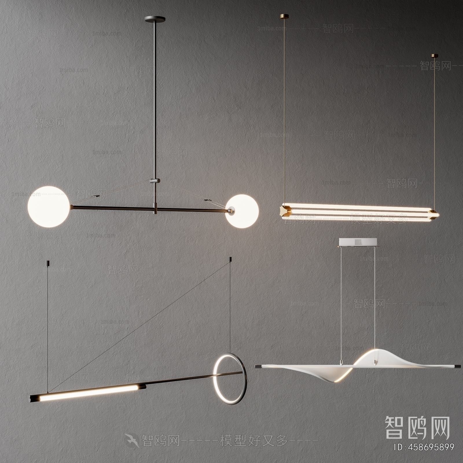 Modern Long Chandelier