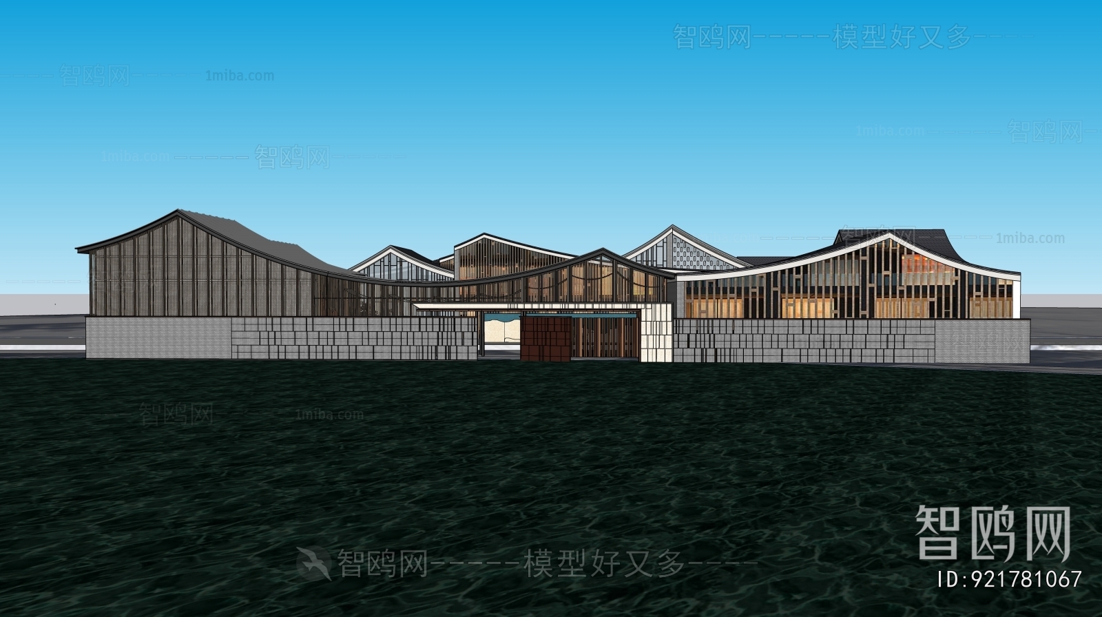 New Chinese Style Architecture Of Artistic Style