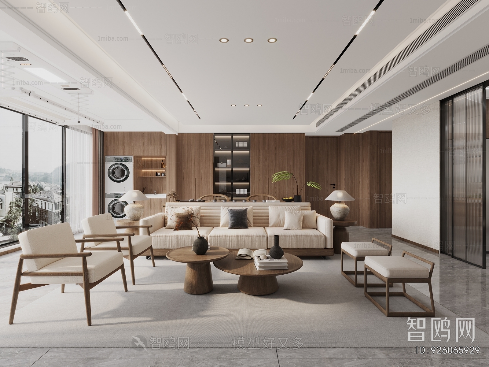 New Chinese Style A Living Room