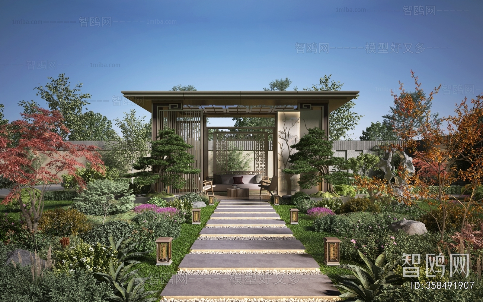 New Chinese Style Courtyard/landscape