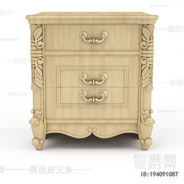 European Style Bedside Cupboard