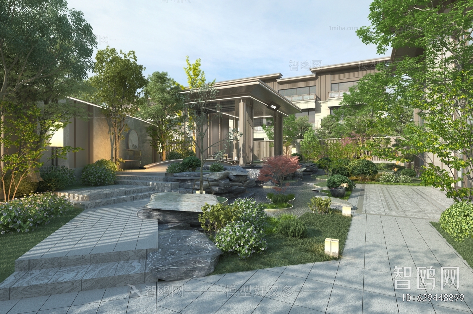 New Chinese Style Courtyard/landscape