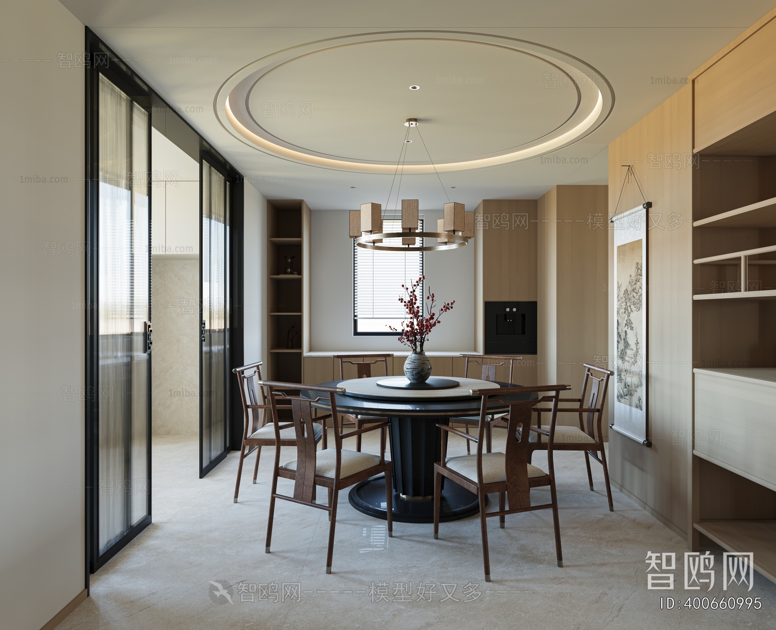 New Chinese Style A Living Room