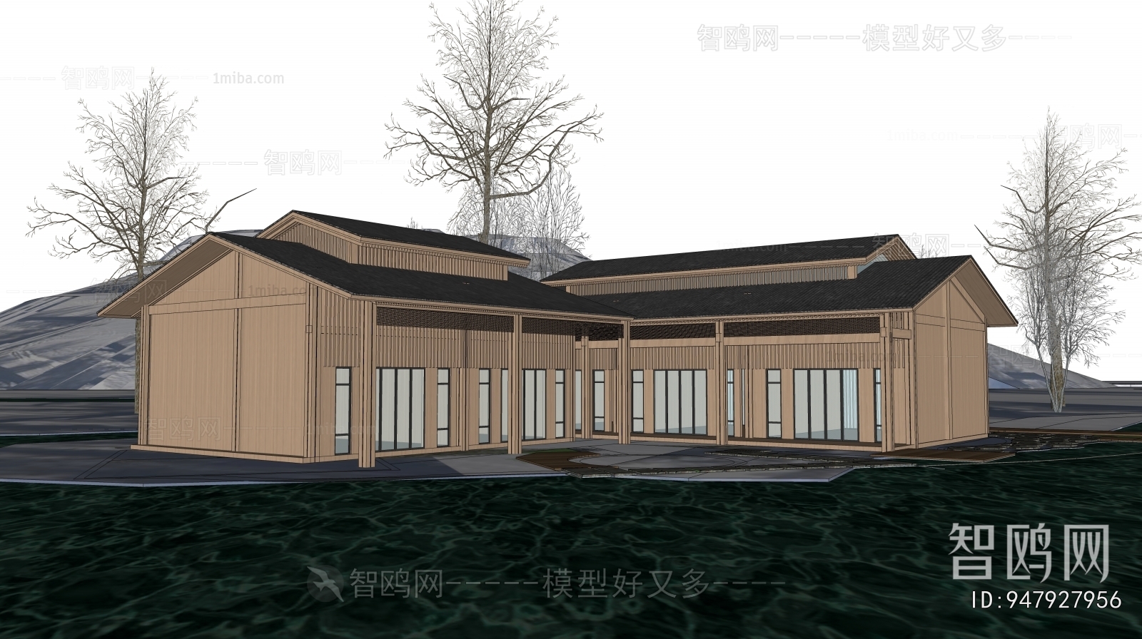 New Chinese Style Appearance Of Commercial Building