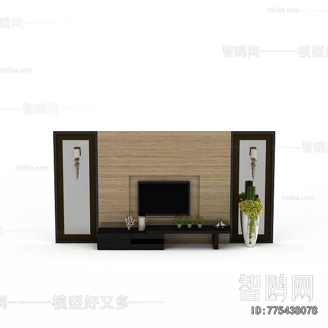 New Chinese Style TV Wall