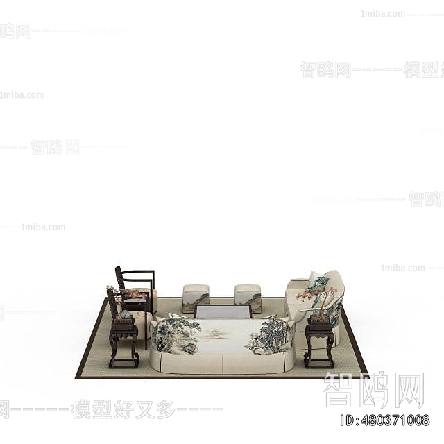 New Chinese Style Sofa Combination