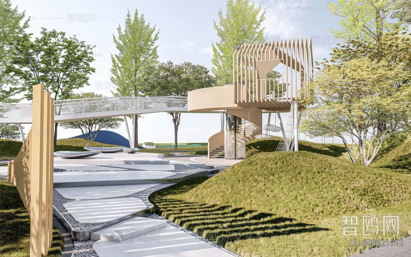 Modern Park Landscape