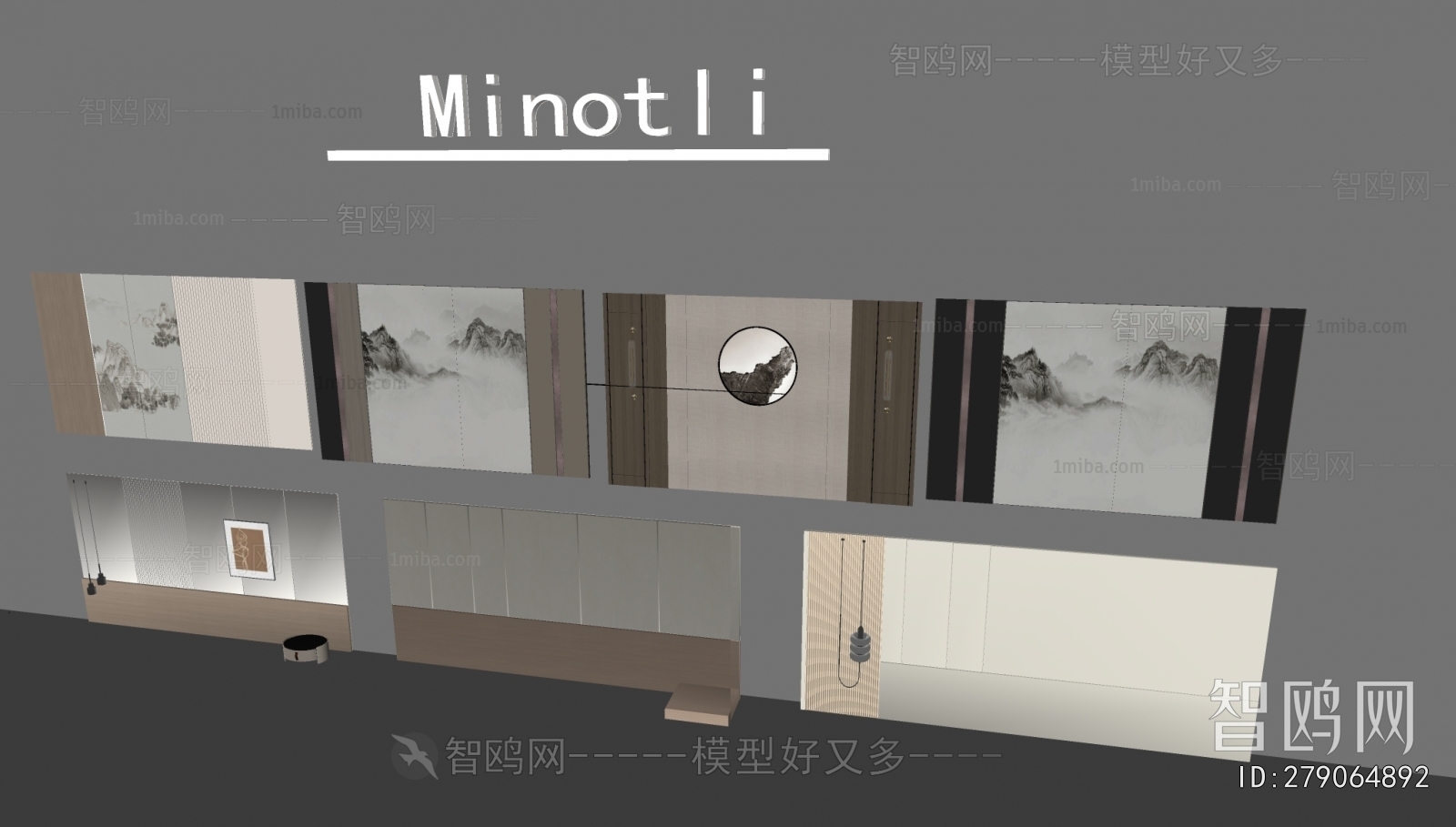 New Chinese Style TV Wall