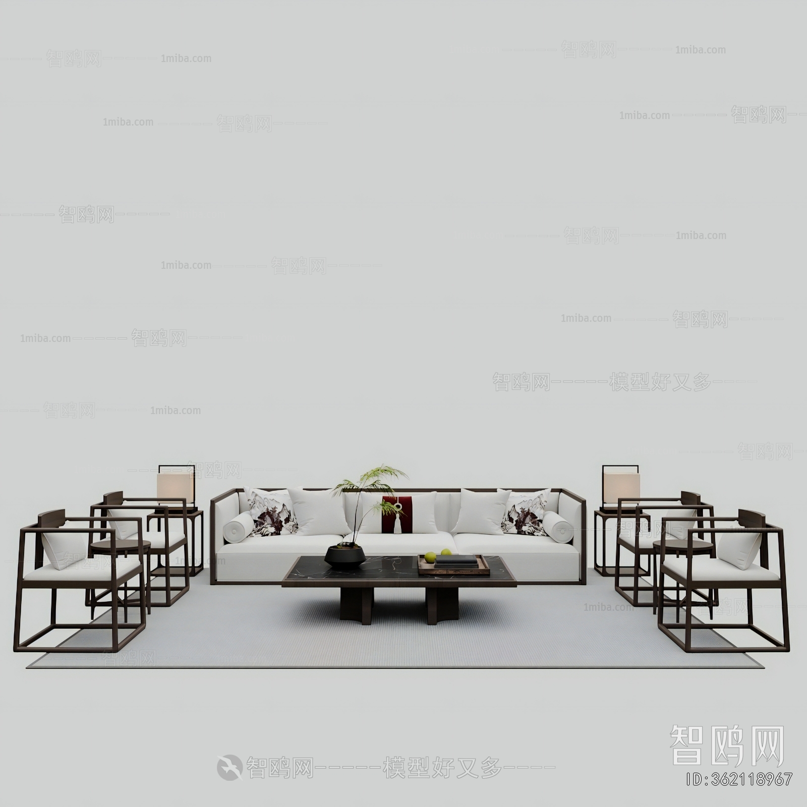 New Chinese Style Sofa Combination