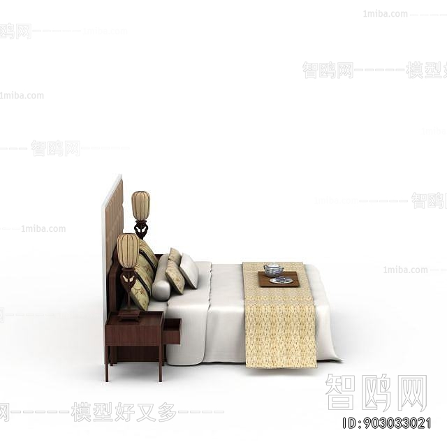 New Chinese Style Double Bed