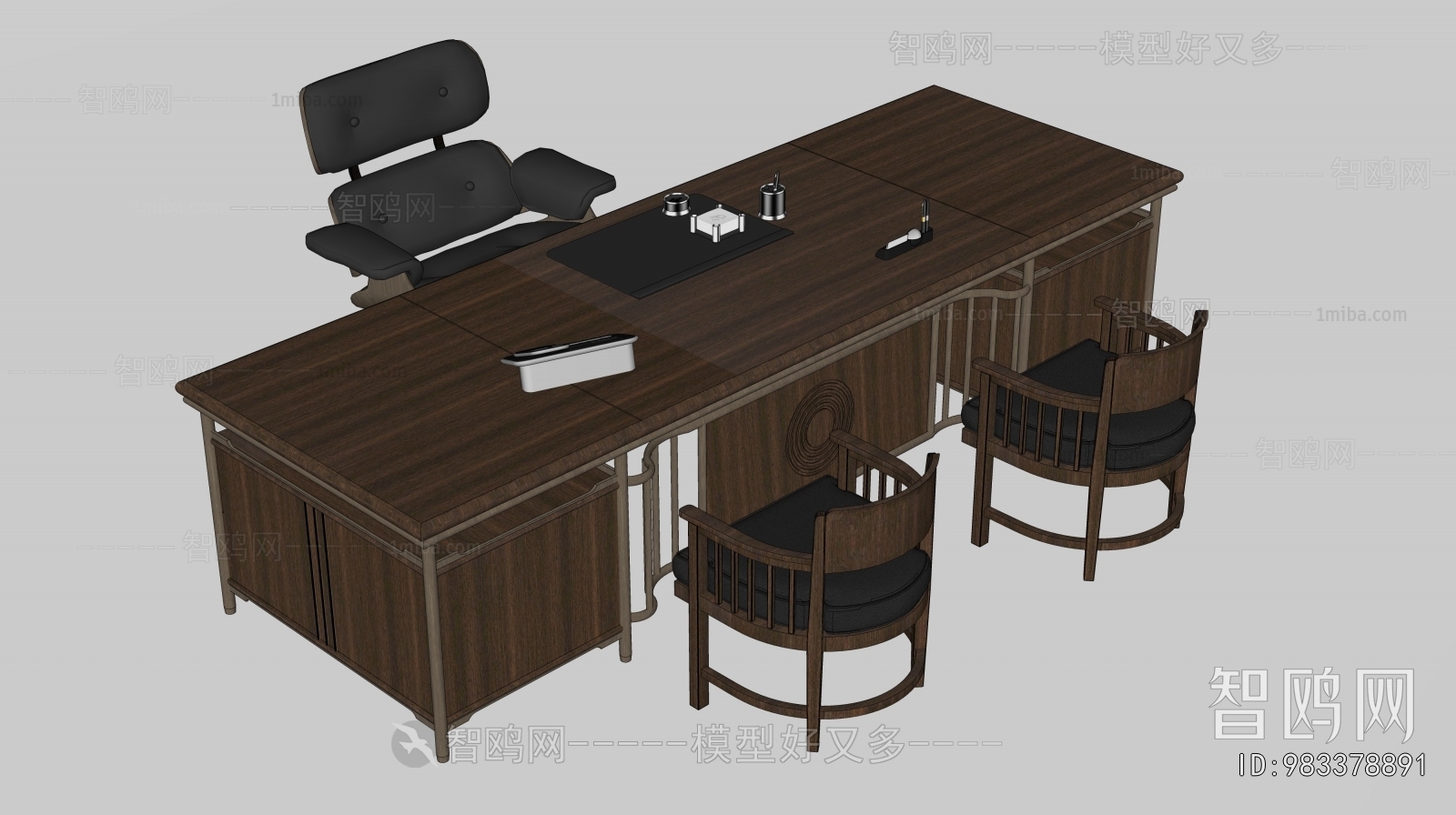New Chinese Style Office Desk And Chair