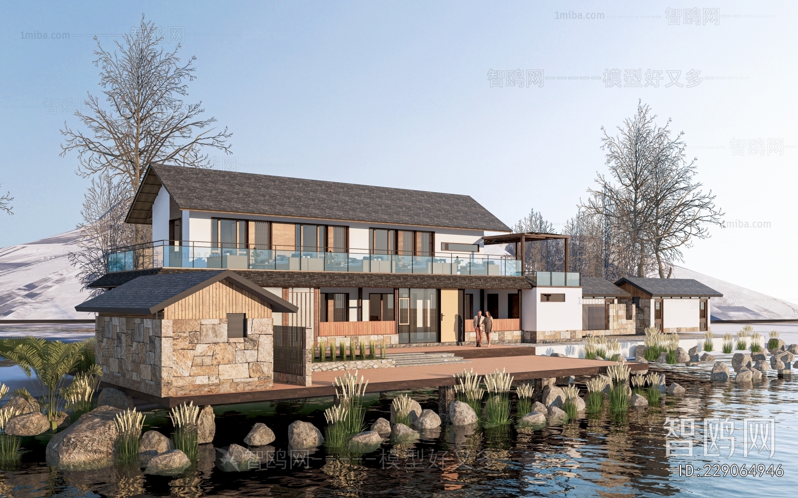 New Chinese Style Appearance Of Commercial Building