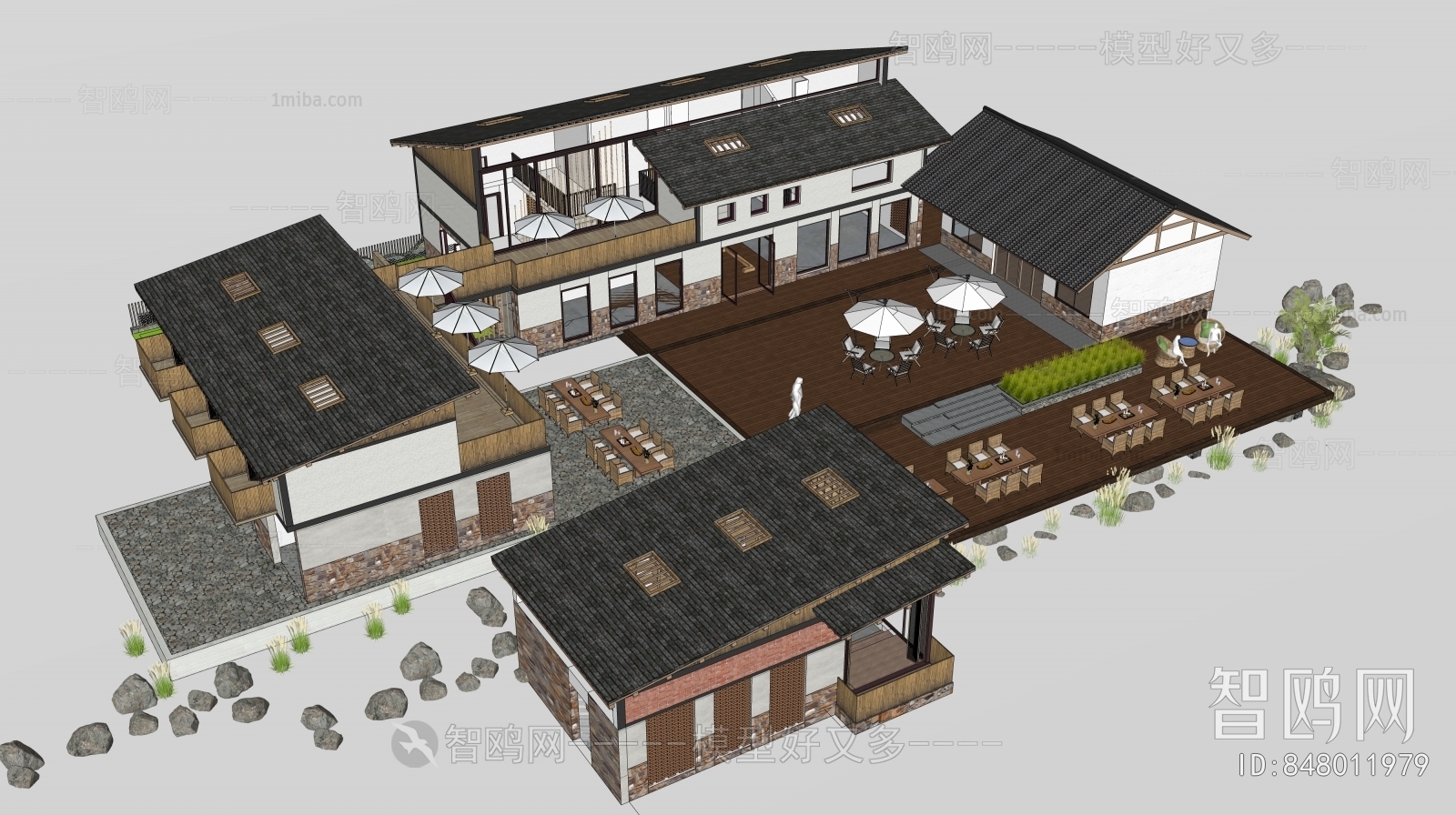 New Chinese Style Appearance Of Commercial Building