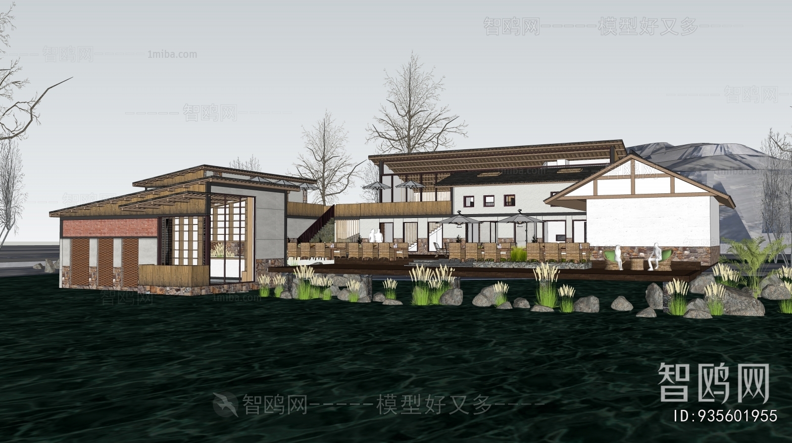 New Chinese Style Appearance Of Commercial Building