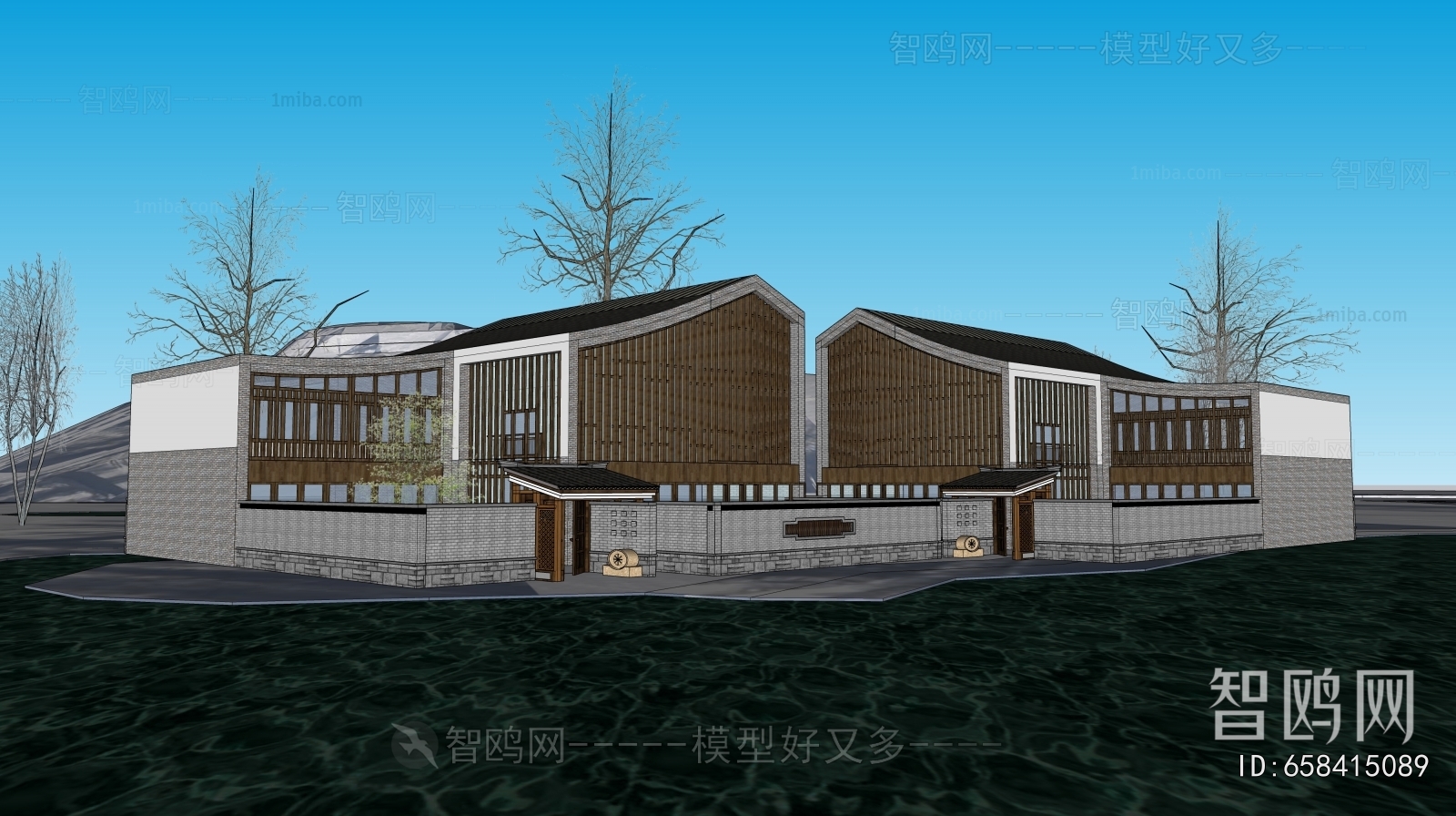 New Chinese Style Appearance Of Commercial Building