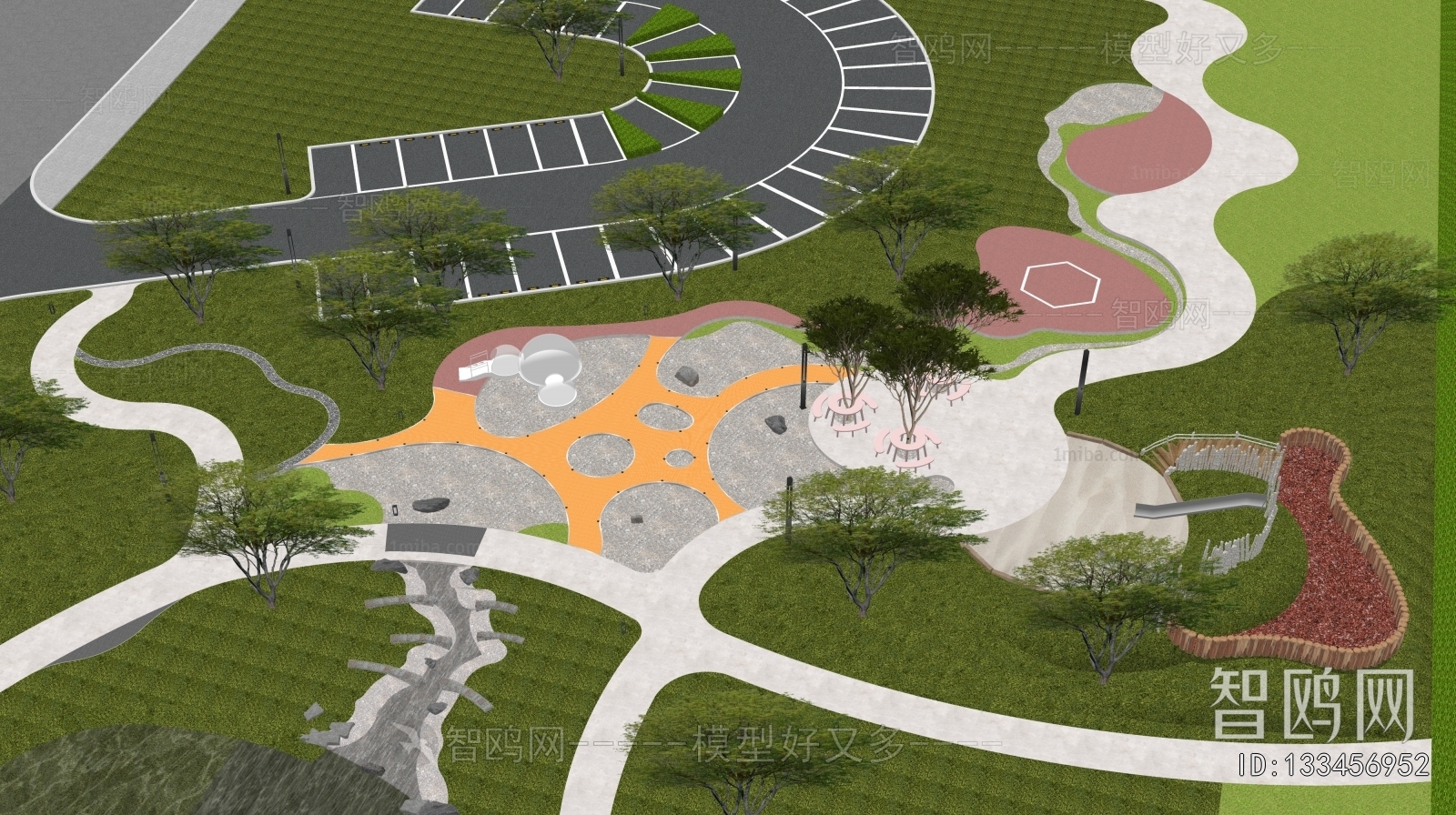 Modern Park Landscape