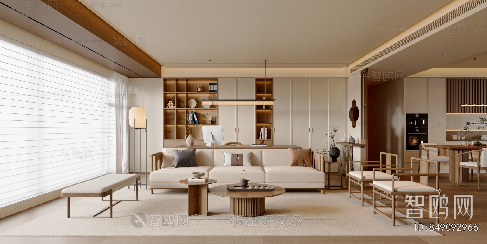 New Chinese Style A Living Room