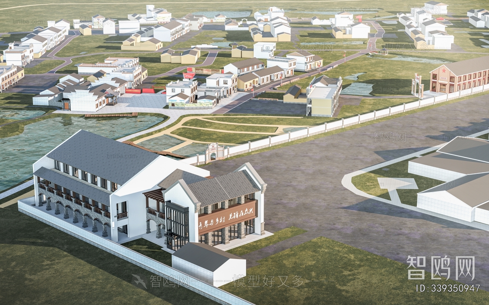 Modern Architectural Bird's-eye View Planning