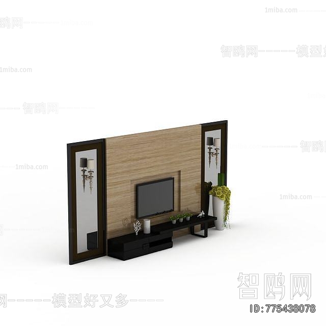 New Chinese Style TV Wall