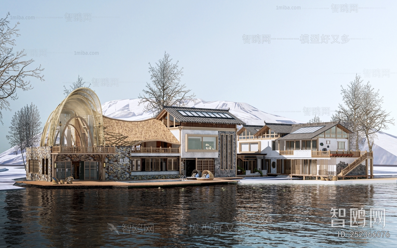 New Chinese Style Appearance Of Commercial Building