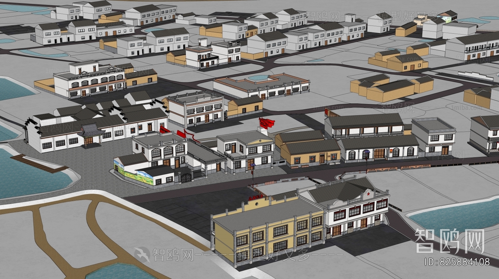 Modern Architectural Bird's-eye View Planning