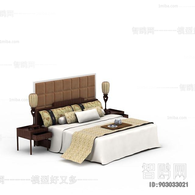 New Chinese Style Double Bed