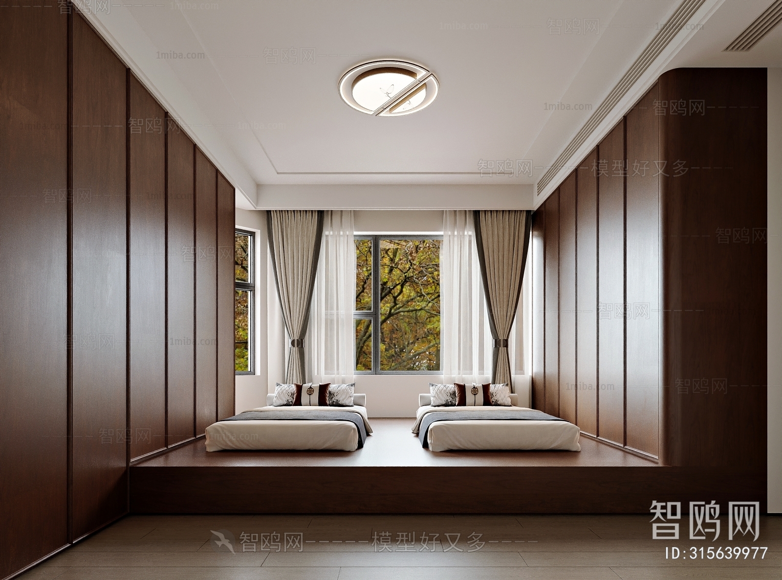 New Chinese Style Bedroom