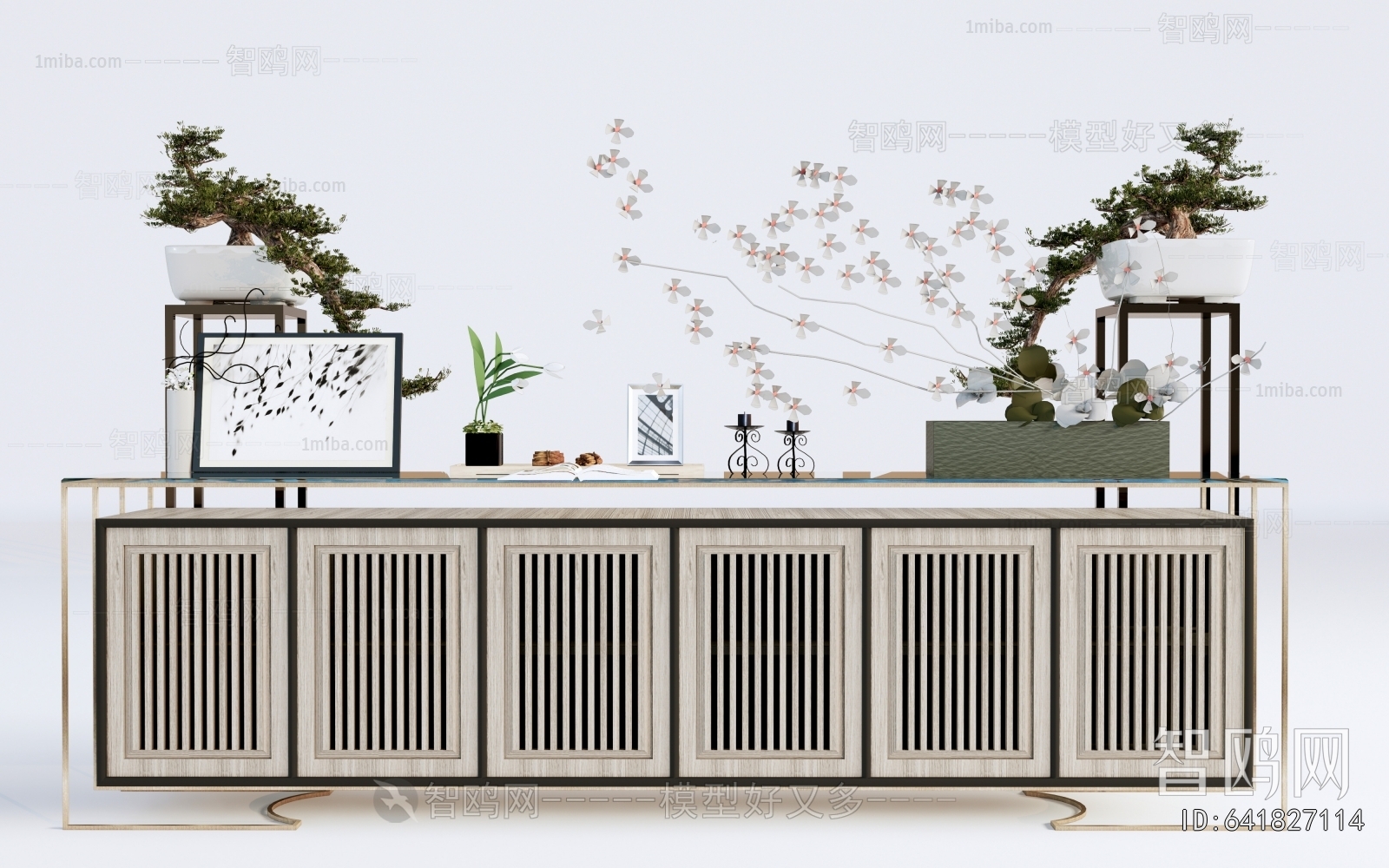 New Chinese Style Side Cabinet