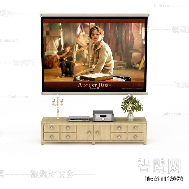 Simple European Style TV Cabinet