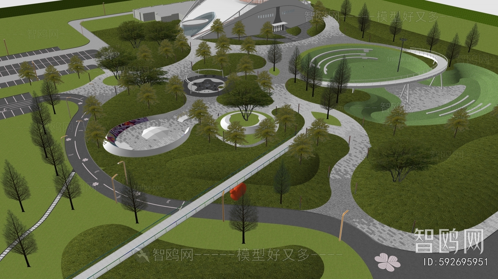 Modern Park Landscape