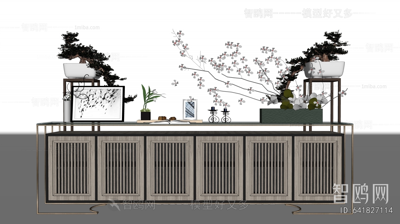 New Chinese Style Side Cabinet